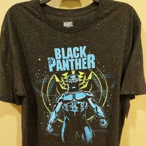 Marvel Black Panther Cartoon Black Heather Men's Graphic Tee. Size XL.